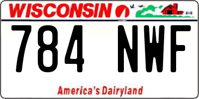 WI license plate 784NWF