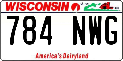 WI license plate 784NWG
