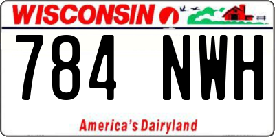 WI license plate 784NWH