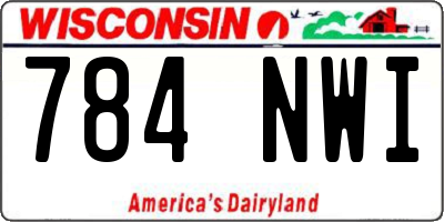 WI license plate 784NWI
