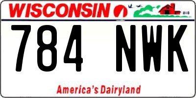 WI license plate 784NWK