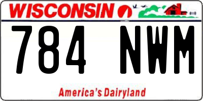 WI license plate 784NWM
