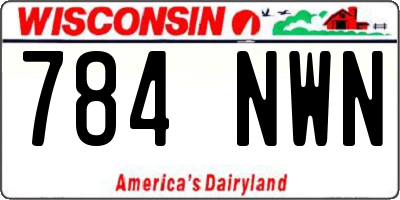 WI license plate 784NWN