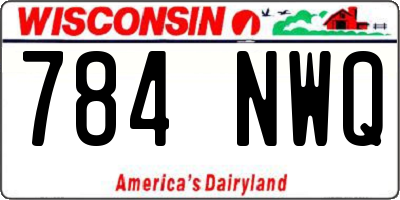 WI license plate 784NWQ