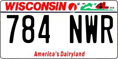 WI license plate 784NWR