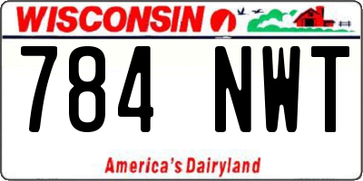 WI license plate 784NWT
