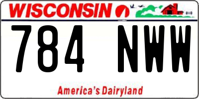 WI license plate 784NWW