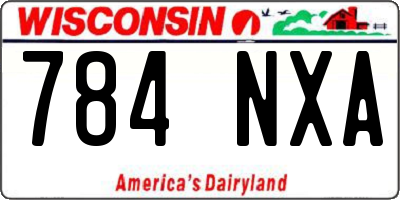 WI license plate 784NXA