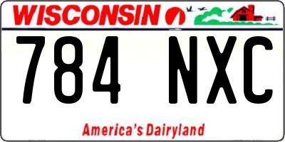 WI license plate 784NXC