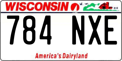 WI license plate 784NXE