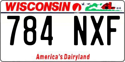 WI license plate 784NXF