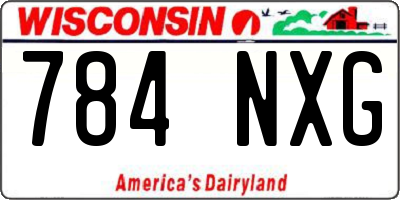 WI license plate 784NXG