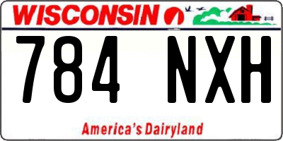 WI license plate 784NXH