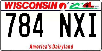 WI license plate 784NXI