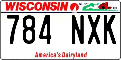 WI license plate 784NXK