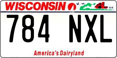 WI license plate 784NXL