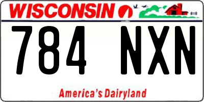 WI license plate 784NXN