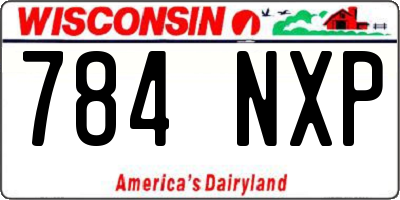 WI license plate 784NXP