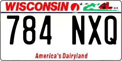 WI license plate 784NXQ