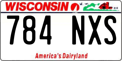 WI license plate 784NXS
