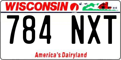 WI license plate 784NXT