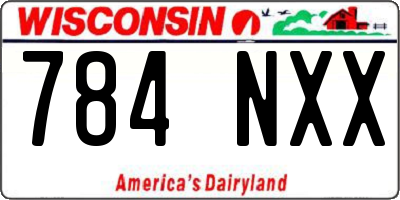 WI license plate 784NXX