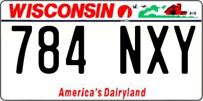 WI license plate 784NXY