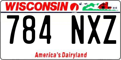 WI license plate 784NXZ