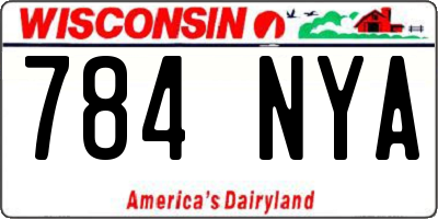 WI license plate 784NYA