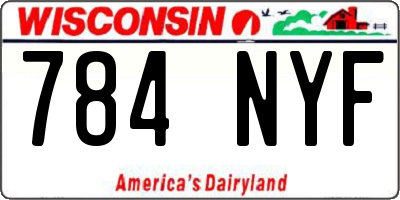 WI license plate 784NYF