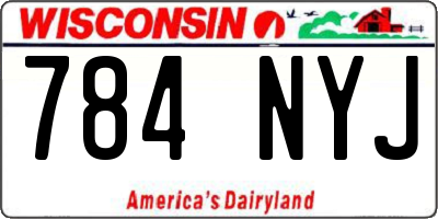 WI license plate 784NYJ