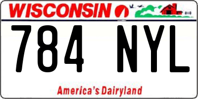 WI license plate 784NYL