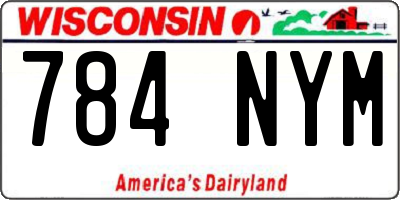 WI license plate 784NYM