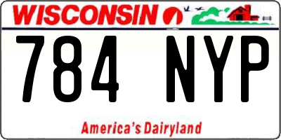 WI license plate 784NYP