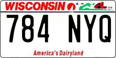 WI license plate 784NYQ