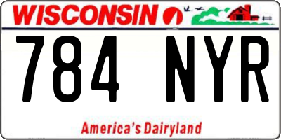 WI license plate 784NYR