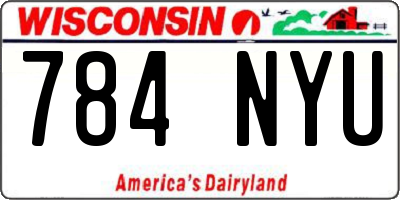 WI license plate 784NYU