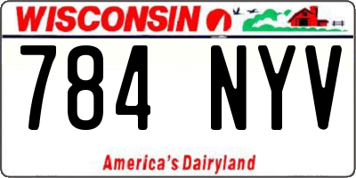 WI license plate 784NYV