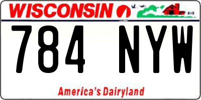 WI license plate 784NYW