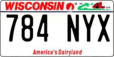 WI license plate 784NYX