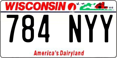 WI license plate 784NYY