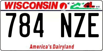 WI license plate 784NZE