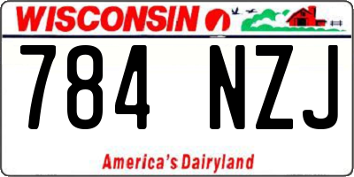 WI license plate 784NZJ