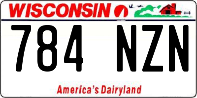 WI license plate 784NZN