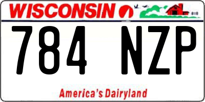 WI license plate 784NZP