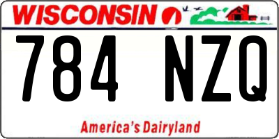 WI license plate 784NZQ