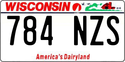 WI license plate 784NZS