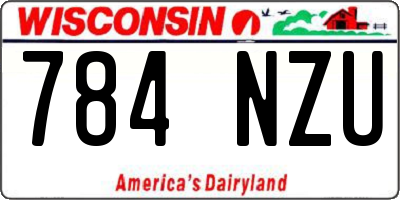 WI license plate 784NZU