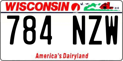 WI license plate 784NZW