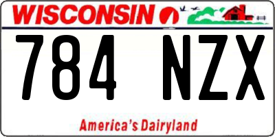 WI license plate 784NZX
